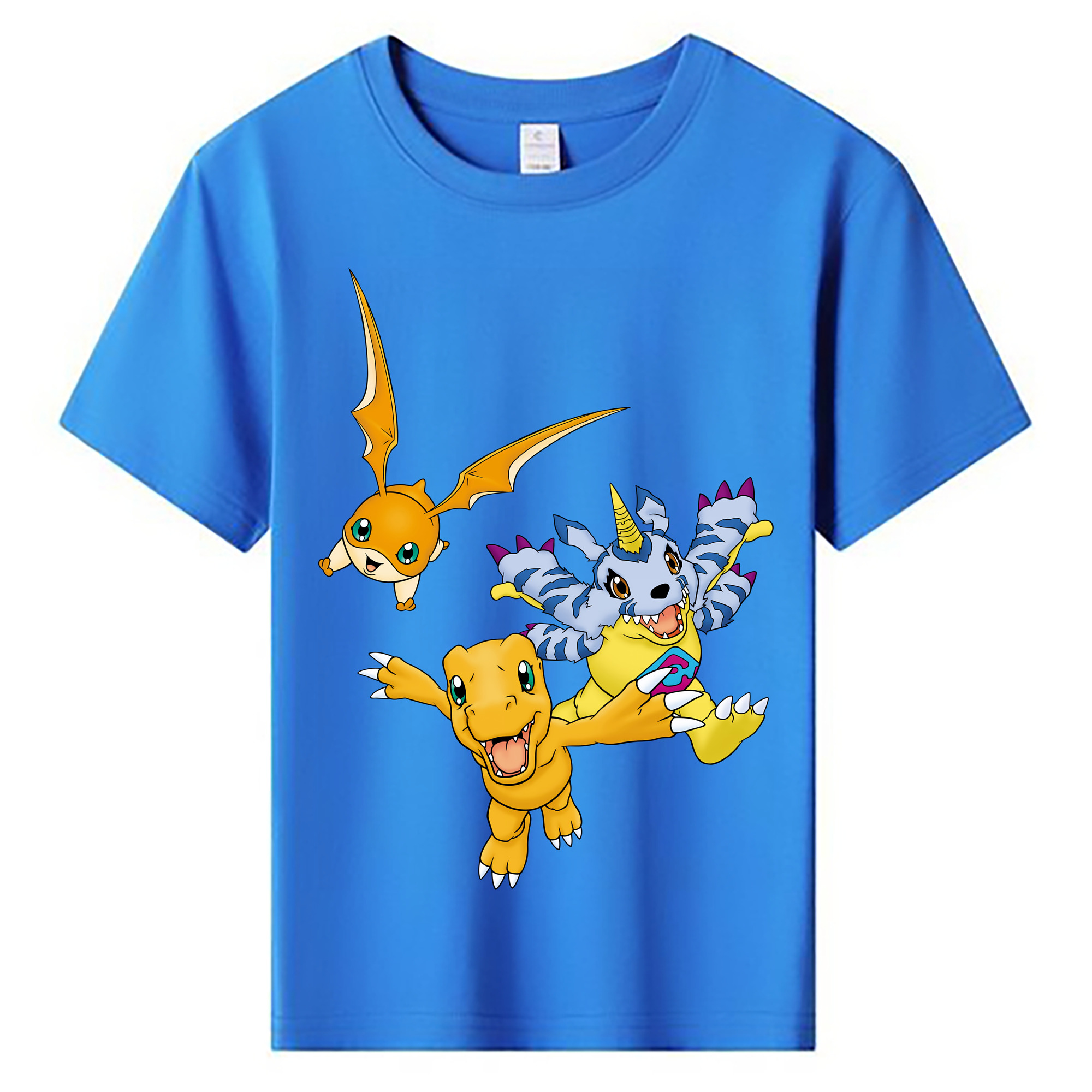（画像用） Digimon デジタルモンスター/デジモン 綿100％キッズTシャツ（フロントプリント）